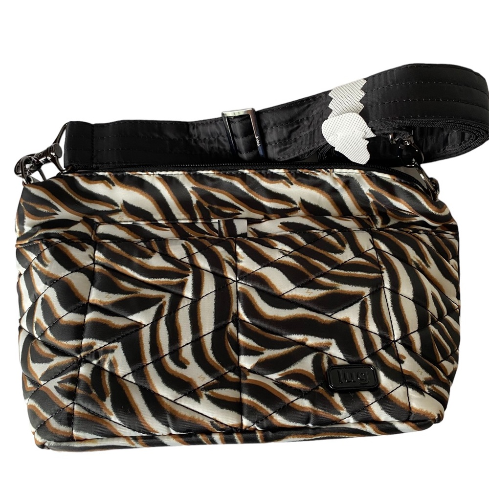 NWT Lug Flare Crossbody Zebra Sand